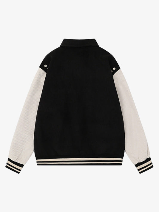 Vintage Button Embroidered Corduroy Jacket