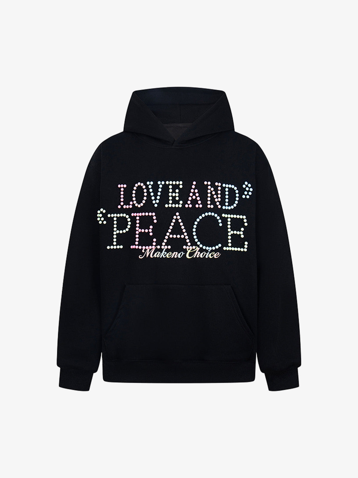 Niche Colorful Beaded Letter Hoodie
