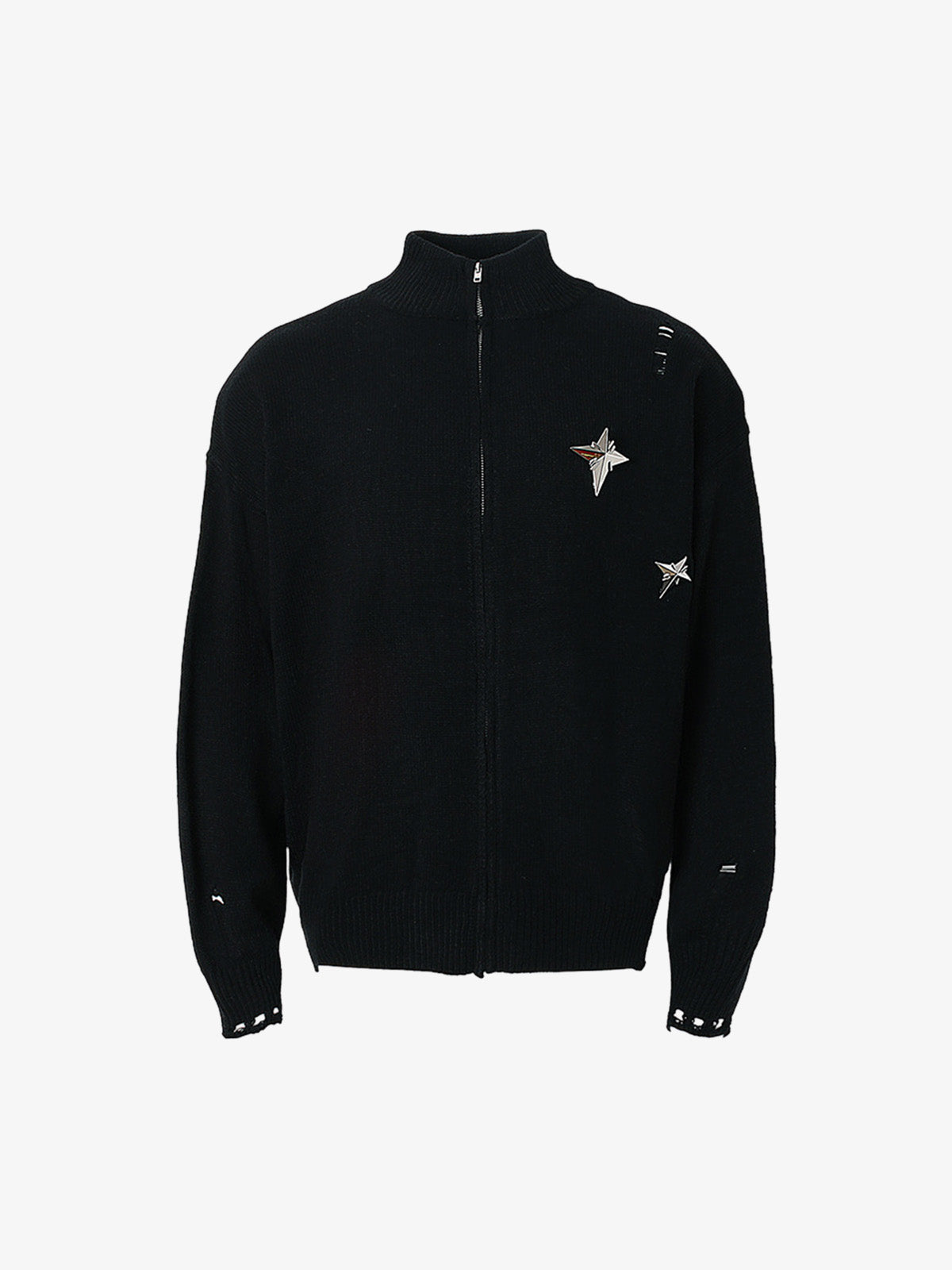 2024 Spring/Summer Star-Embellished Zip-Up Sweater and Cap Set