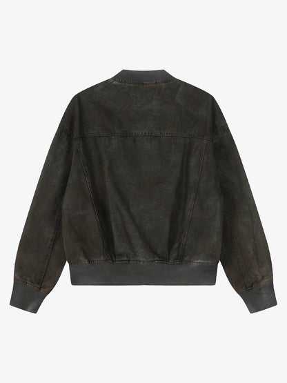 Retro Wasteland Dirty Dyed Denim Jacket