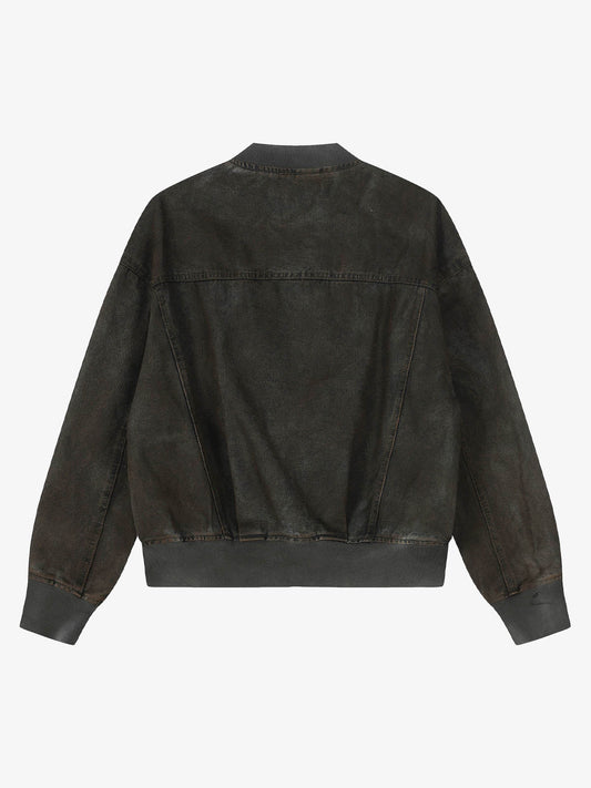 Retro Wasteland Dirty Dyed Denim Jacket