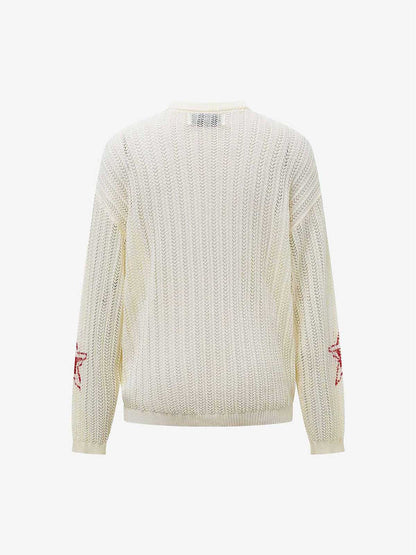 Street Hollow Knit Crew Neck Sweater