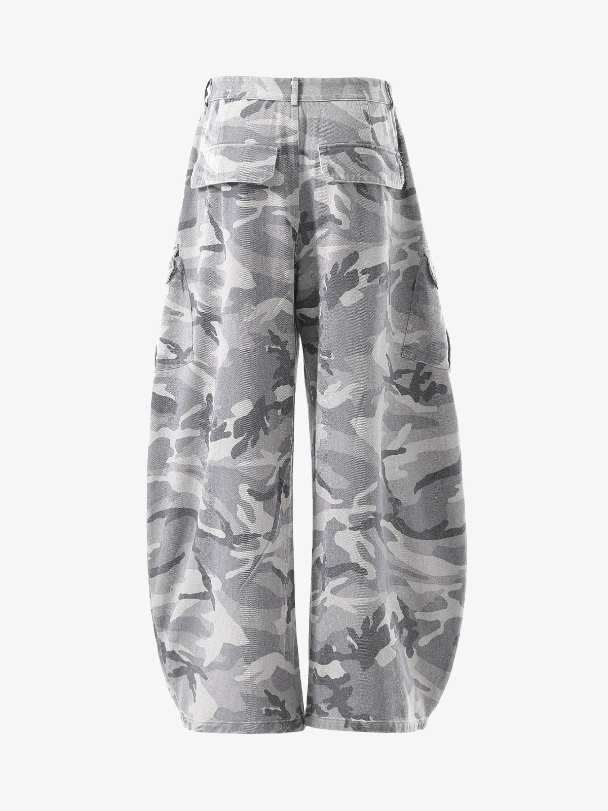 Snow Camouflage Machete Wide-Leg Workwear Pants