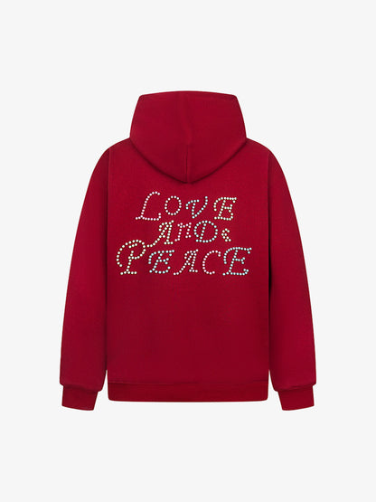 Niche Colorful Beaded Letter Hoodie