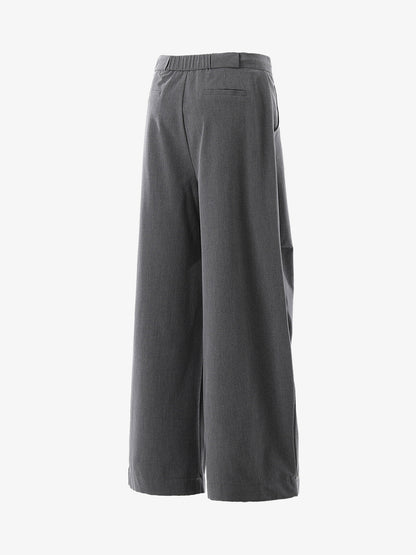 High Street Drawstring Design Pleated Flared Scimitar Pants