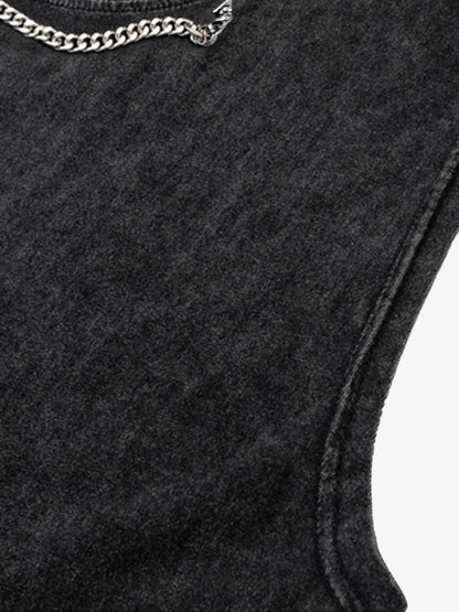 Thesupermade High Street Ripped Retro Hip-hop Vest