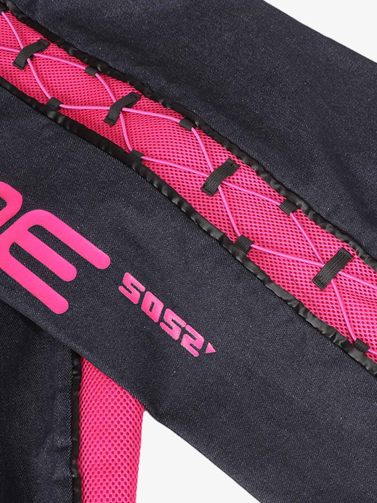 Retro High Street Color-Block Baggy Jeans