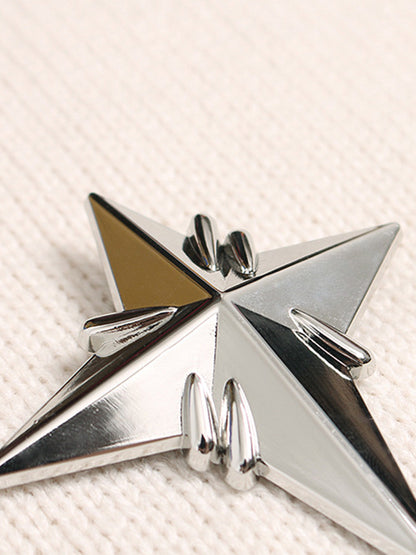 2024 Spring/Summer Star-Embellished Zip-Up Sweater and Cap Set