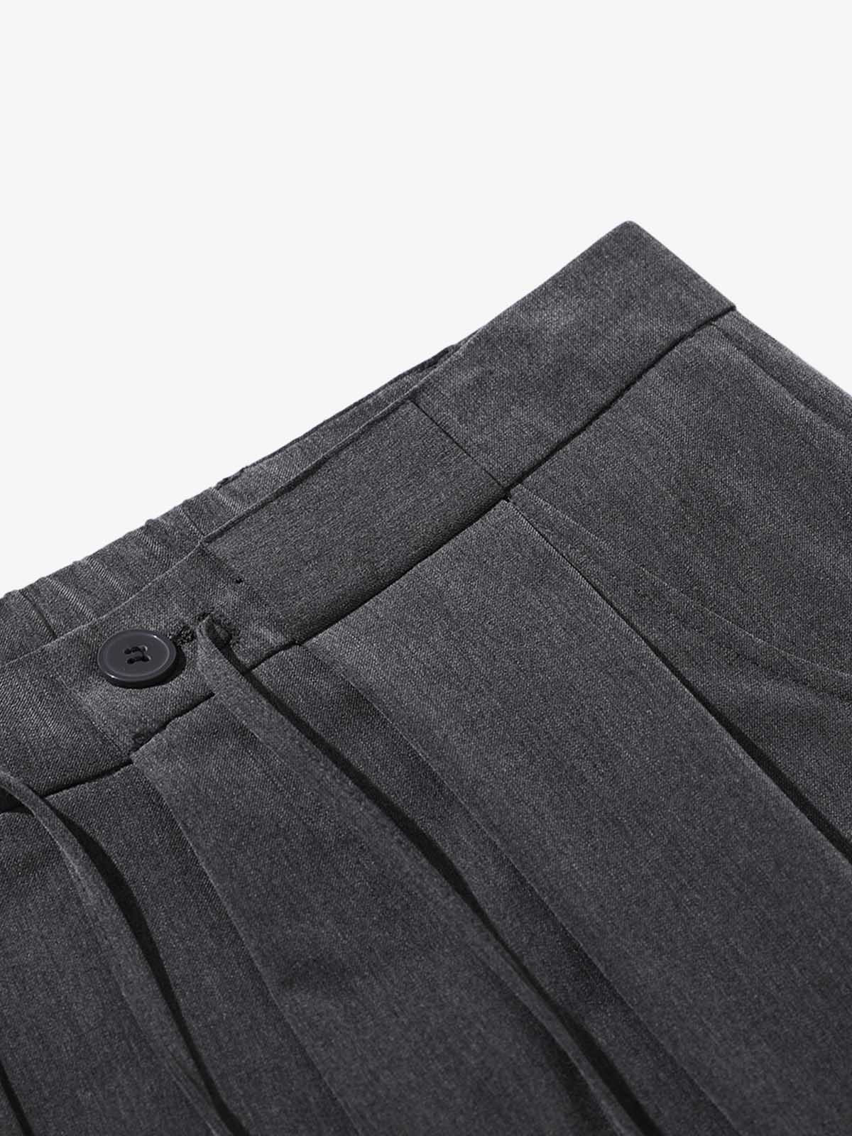 High Street Drawstring Design Pleated Flared Scimitar Pants