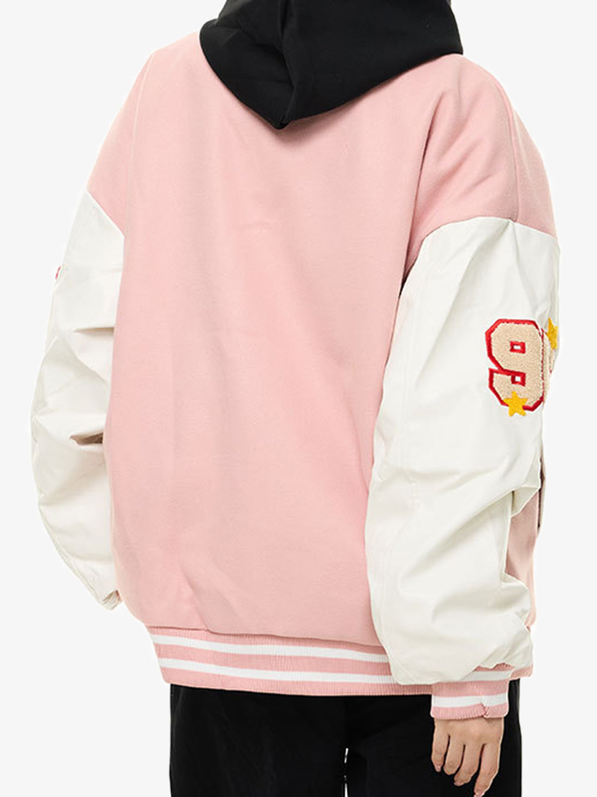 Apple Flocking Embroidered Baseball Jacket