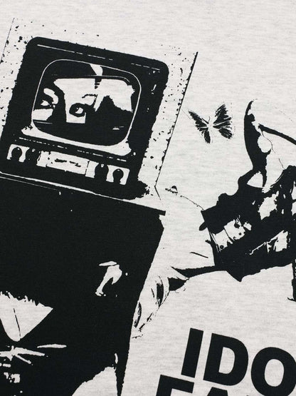 Hip-Hop Dark Punk Graphic Long-Sleeved T-Shirt