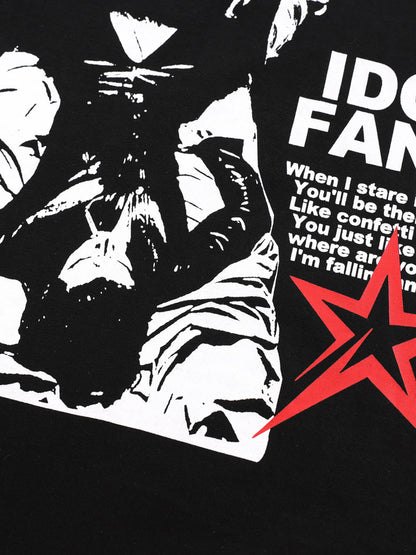 Hip-Hop Dark Punk Graphic Long-Sleeved T-Shirt