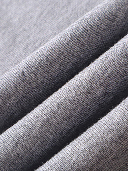 Retro Letter Print Drawstring Straight-Leg Wide Pants