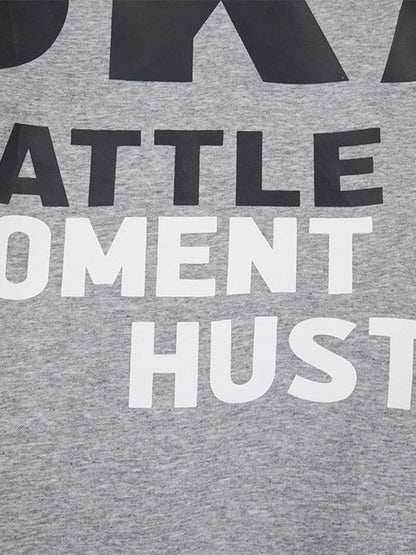 Retro Letter Print Thickened Hoodie