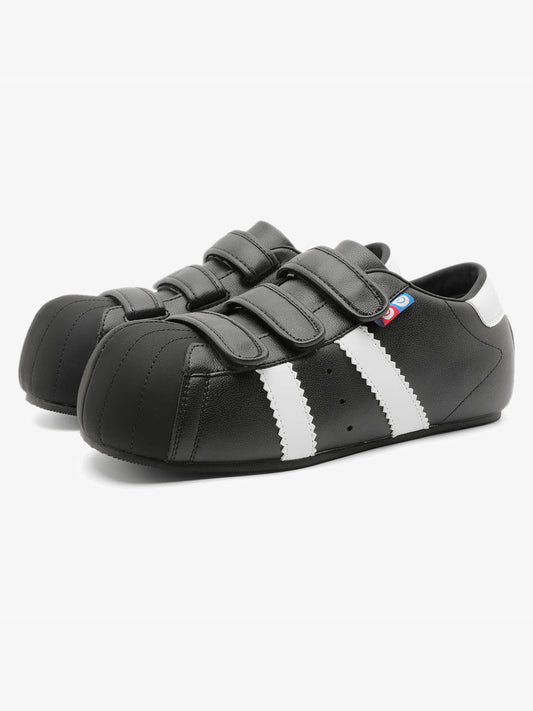 Vintage Shell Toe Velcro Strap Puffy Sneakers