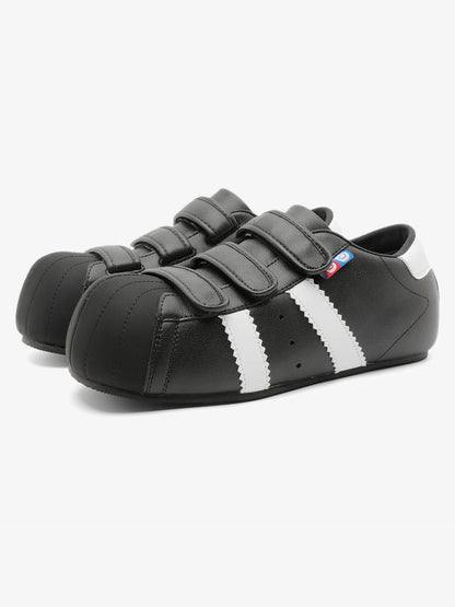 Vintage Shell Toe Velcro Strap Puffy Sneakers