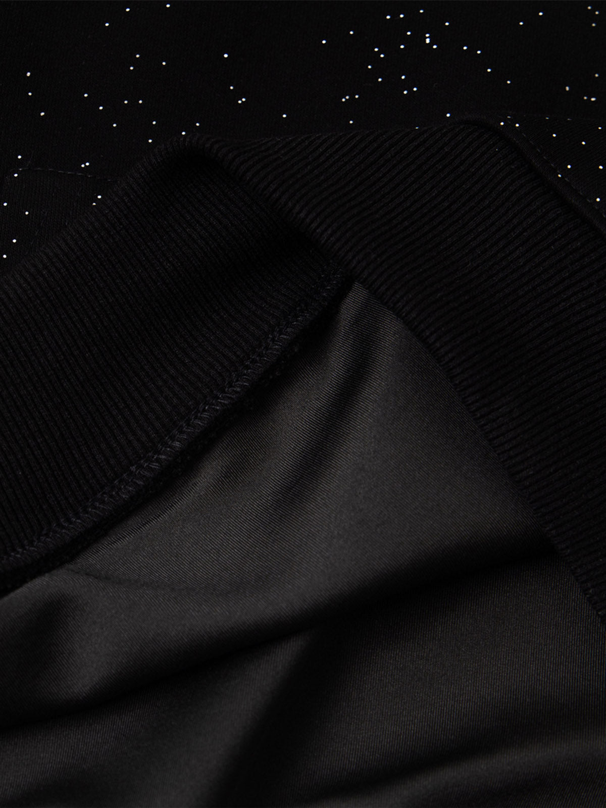 Sparkling Night Sky Design Black Knitwear for Festive Occasions