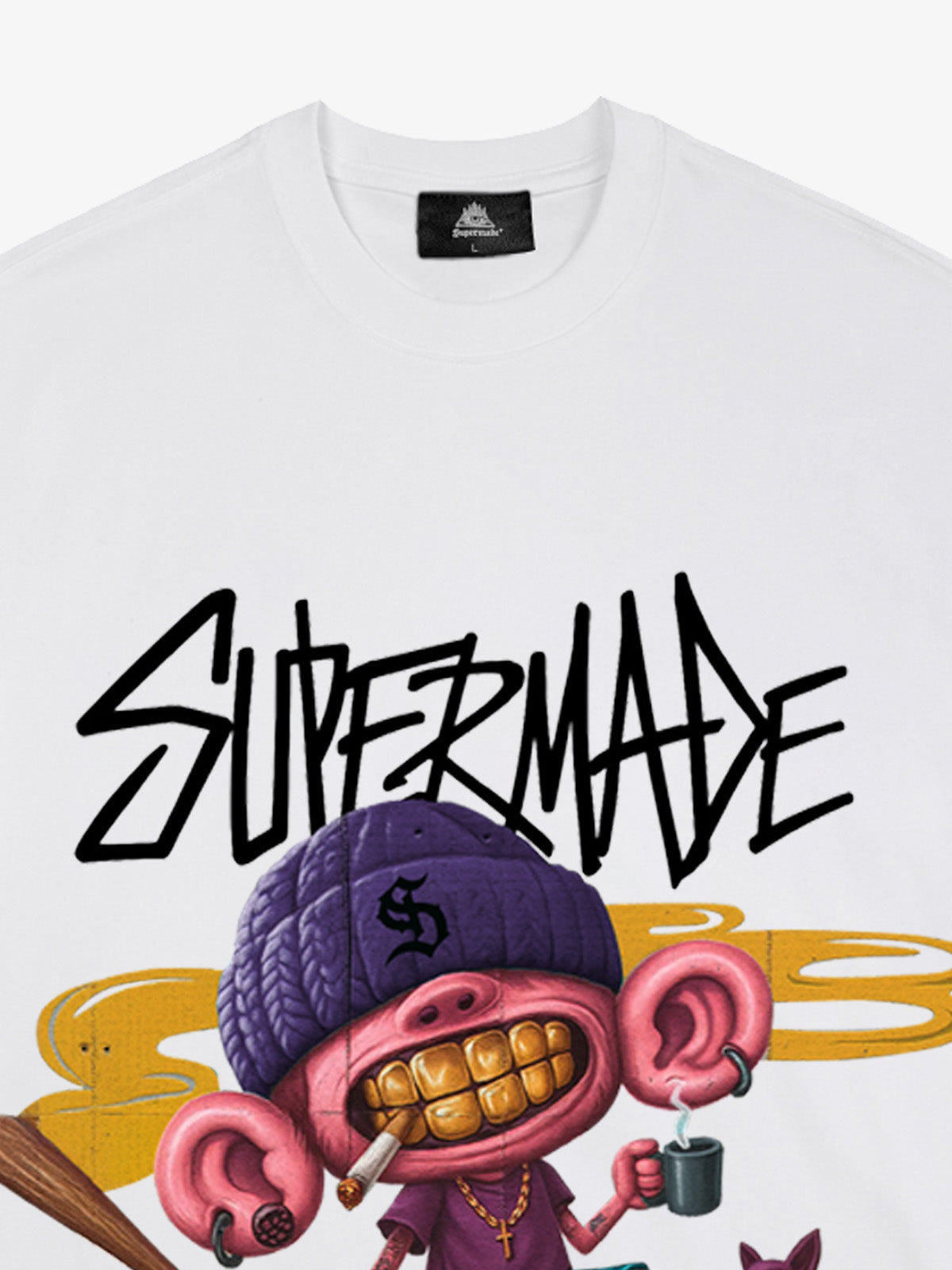 Thesupermade Cartoon Graffiti Trendy Weird Kid T-shirt