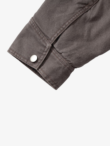 Winter-Ready Corduroy Jacket with Faux Fur Trim for Men