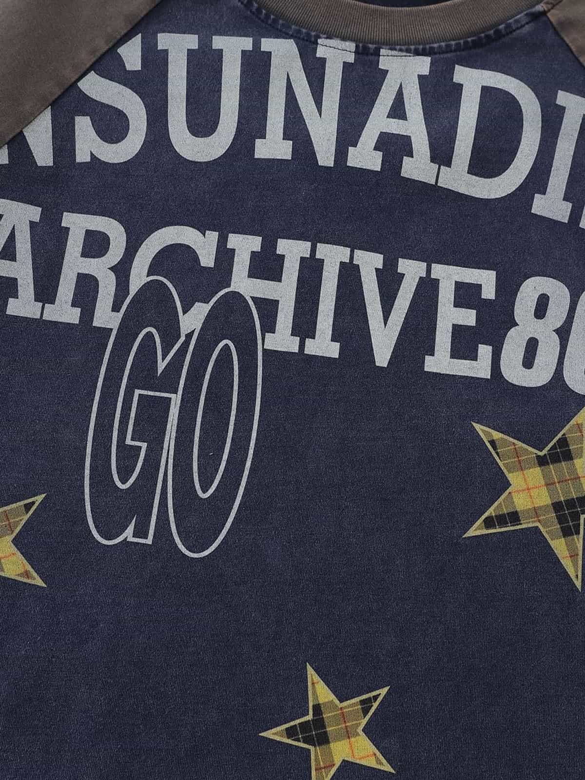 Retro-Inspired Long Sleeve Graphic Tee for Casual Wear