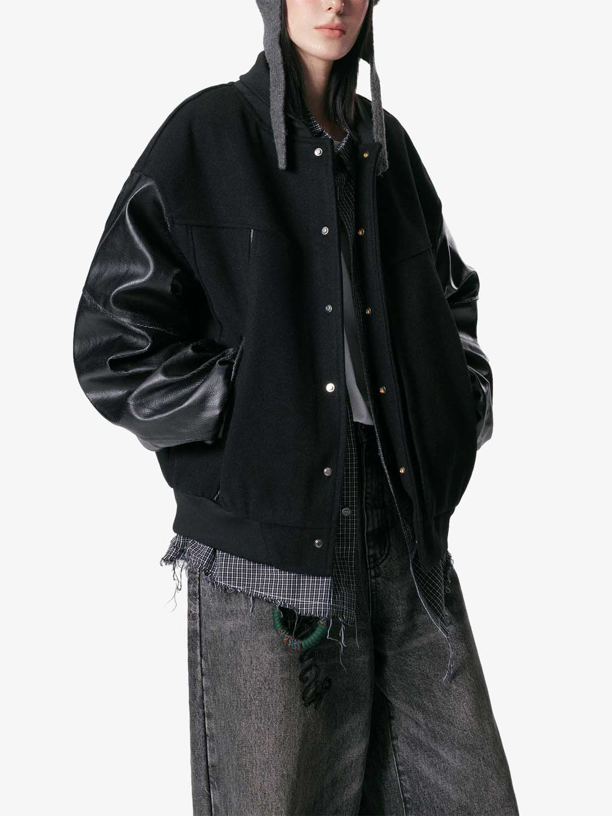 Stylish Black Bomber Jacket with Sleek Design for Modern Fashionistas