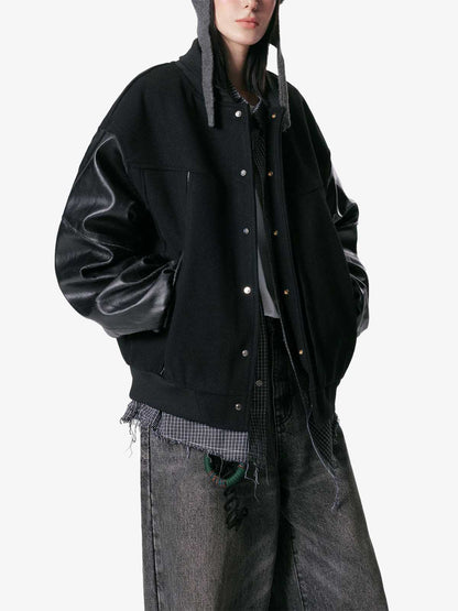 Stylish Black Bomber Jacket with Sleek Design for Modern Fashionistas