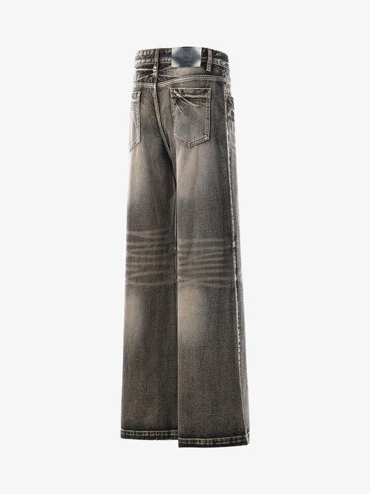 High-Waisted Wide-Leg Cargo Pants with Unique Pocket Design