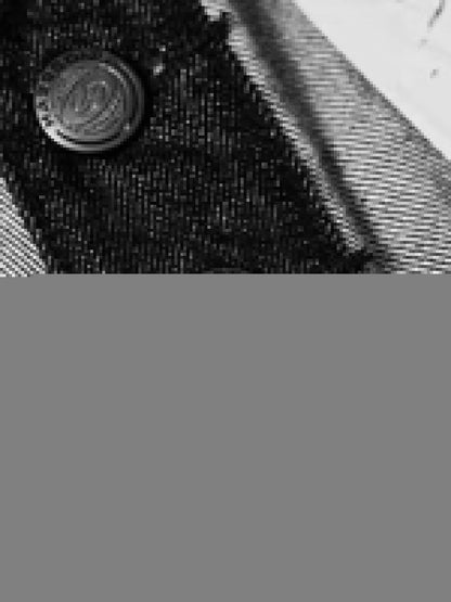 Stylish Wide-Leg Denim Trousers with Graphic Patches and Side Stripes