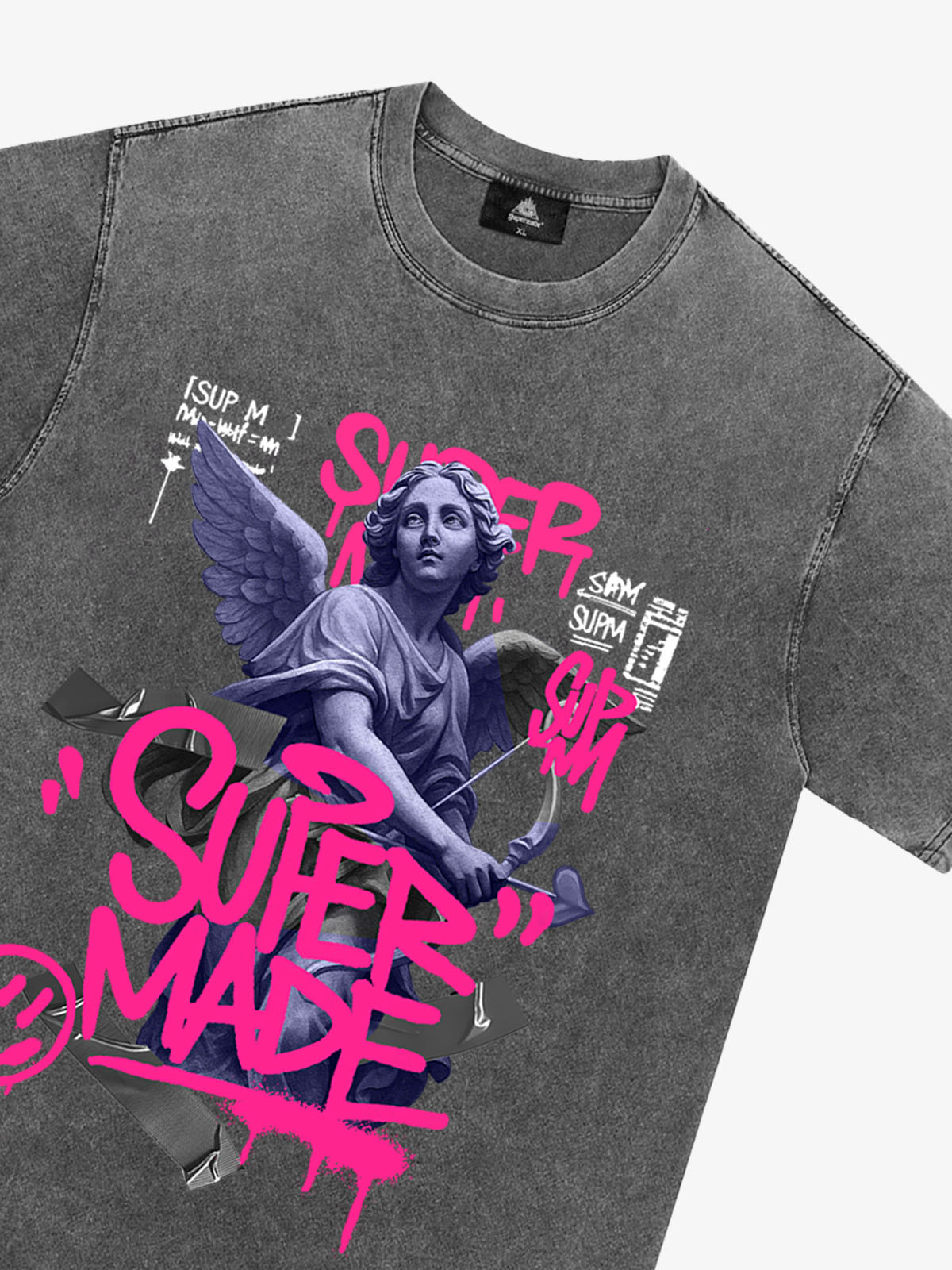 Street Lucky Angel graphic design T-shirt