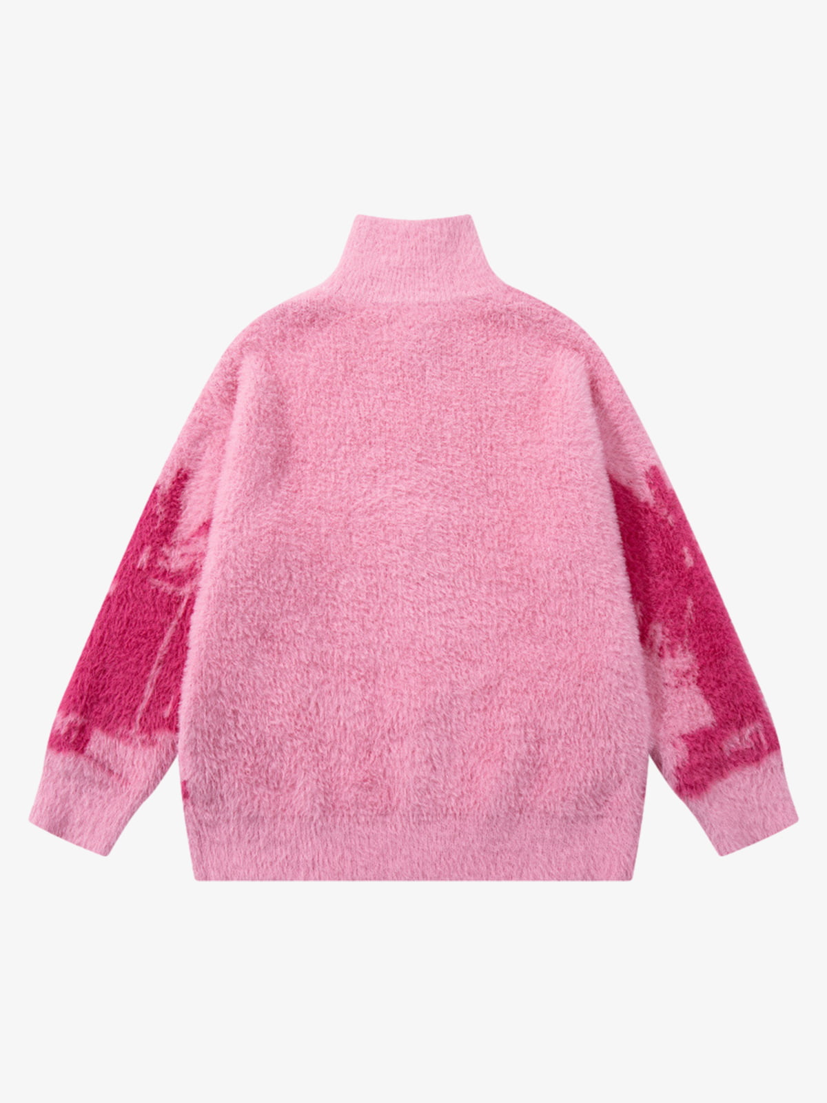 Cozy Pink Patterned Sweater for Women - Perfect for Casual and Festive Occasions