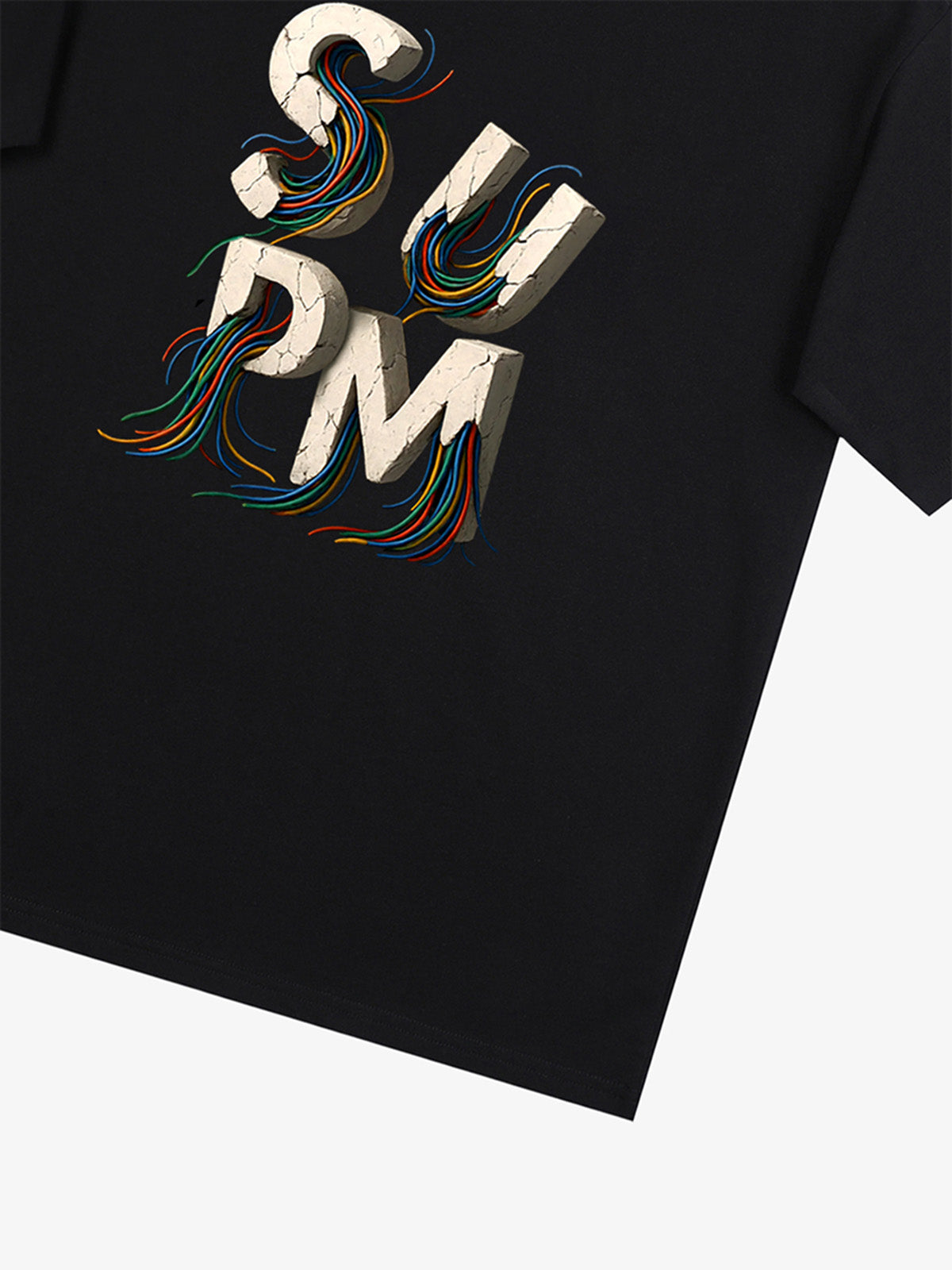 supm cable graphic T-shirt