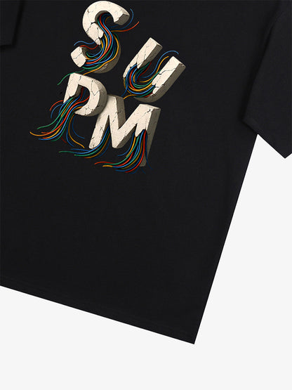 supm cable graphic T-shirt