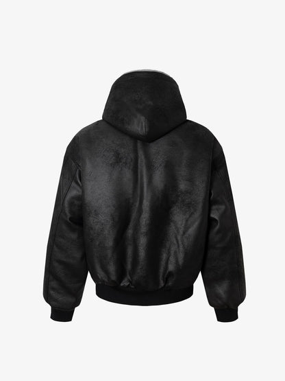 Winter-Ready Corduroy Jacket with Faux Fur Trim for Men