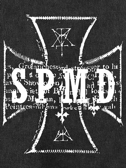 Original Distressed Cross Graphic Vest