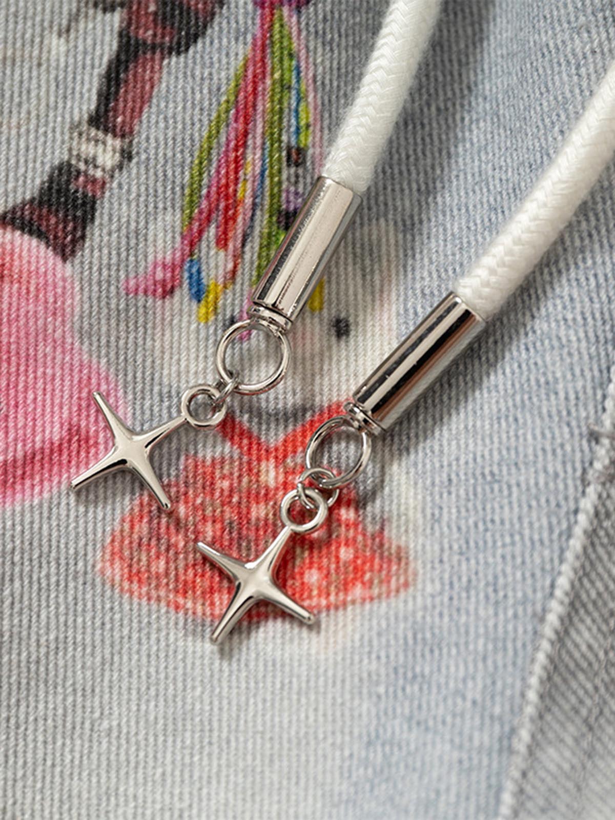 Thesupermade Waistband Patch Drawstring Jeans