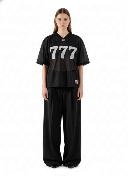 Jersey Letter Print Quick Dry V-neck T-shirt - 2389