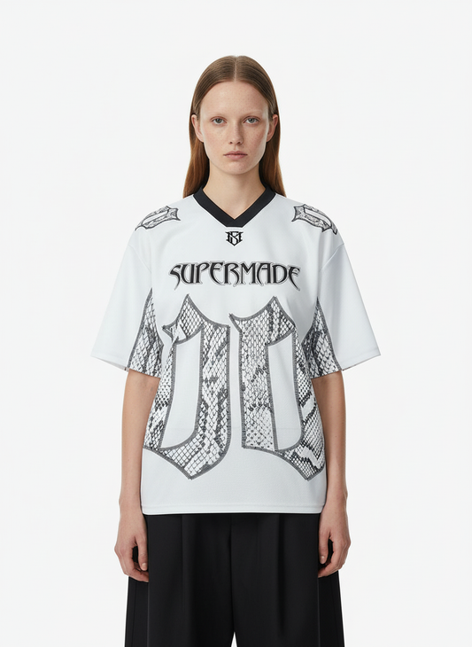 Jersey Style Snake Print T-Shirt - 2418