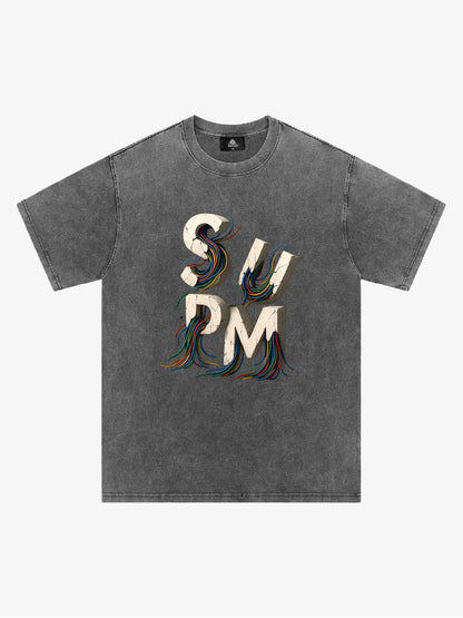 supm cable graphic T-shirt