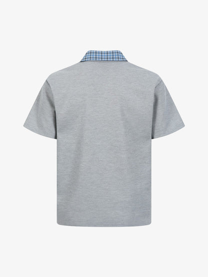 Stylish Short-Sleeve Polo Shirt with Unique Embroidered Logo for Men