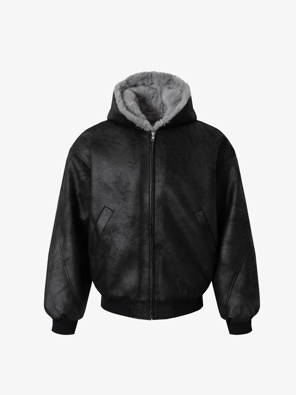 Winter-Ready Corduroy Jacket with Faux Fur Trim for Men