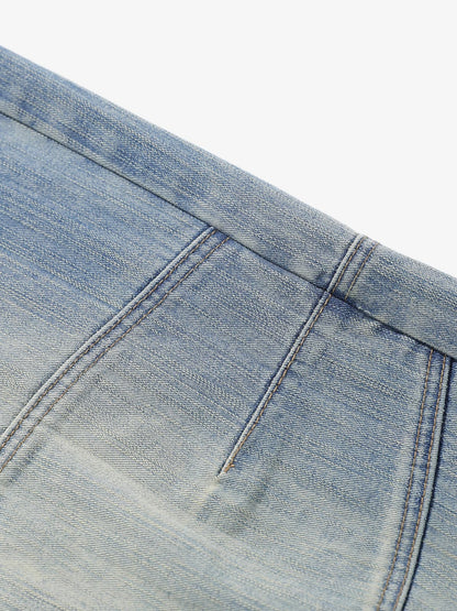 High-Waisted Wide-Leg Cargo Pants with Unique Pocket Design