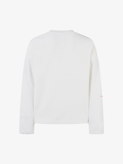 Thesupermade Letter Print Waffle Long-sleeved T-shirt