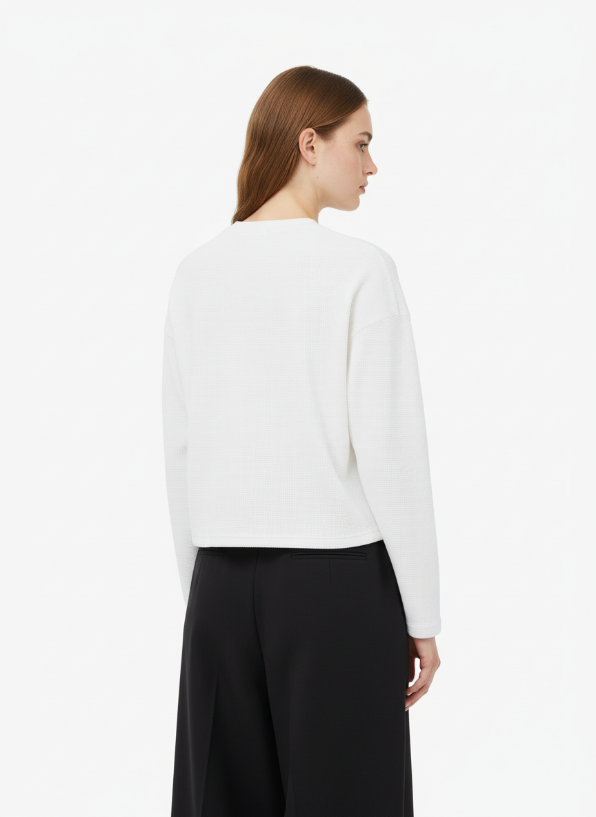 Elegant Pearl-Embellished Oversized T-Shirt