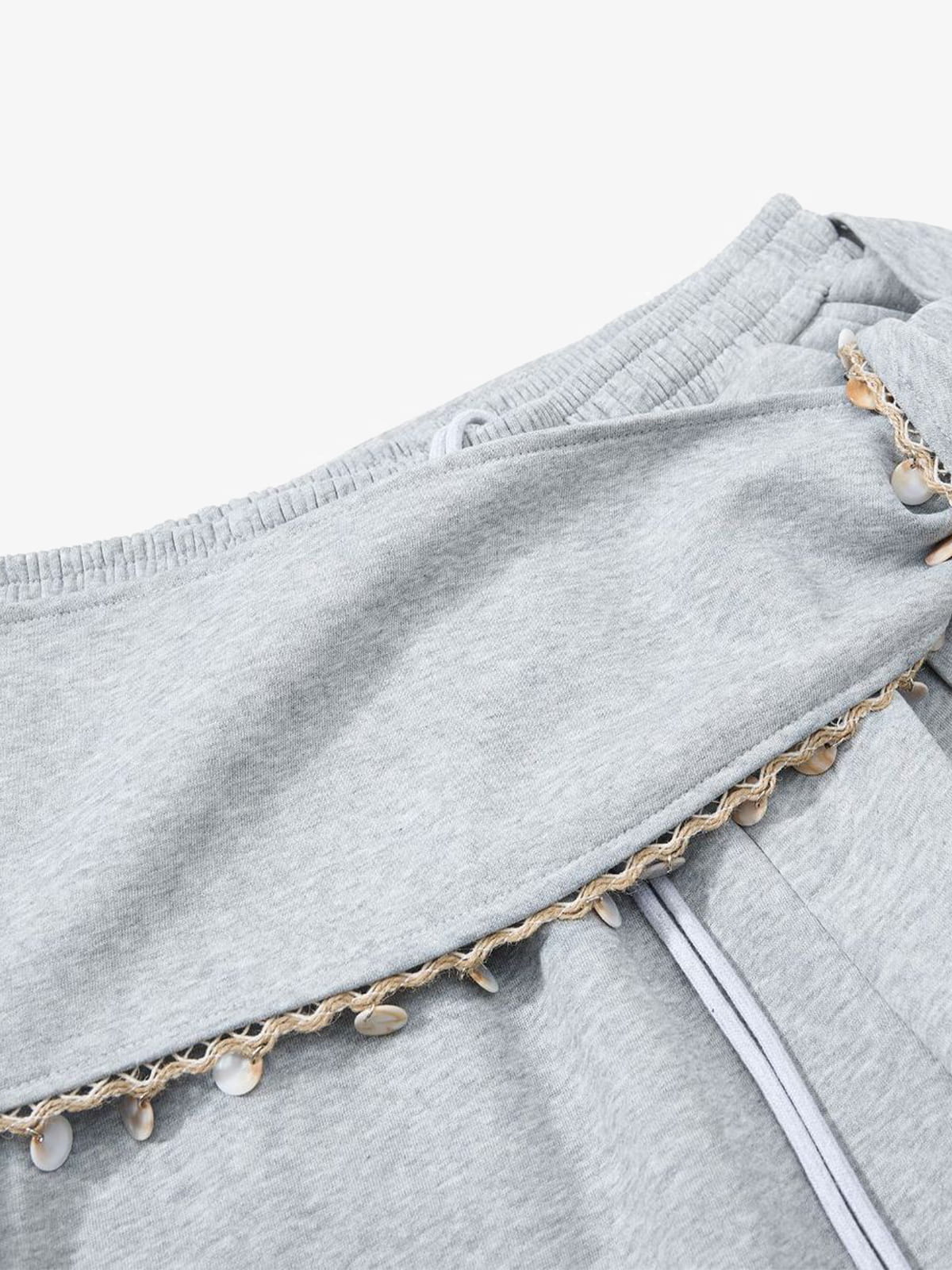 Stylish Wide-Leg Pants with Unique Waist Detailing for Women