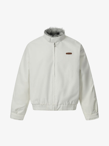 Stylish Winter Bomber Jacket with Faux Fur Collar - Perfect for Cold Weather
