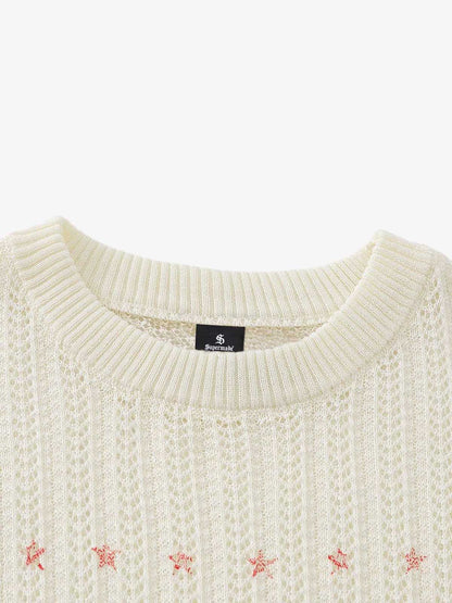 Stylish Knit Sweater with Bold Number Design for Casual Wear