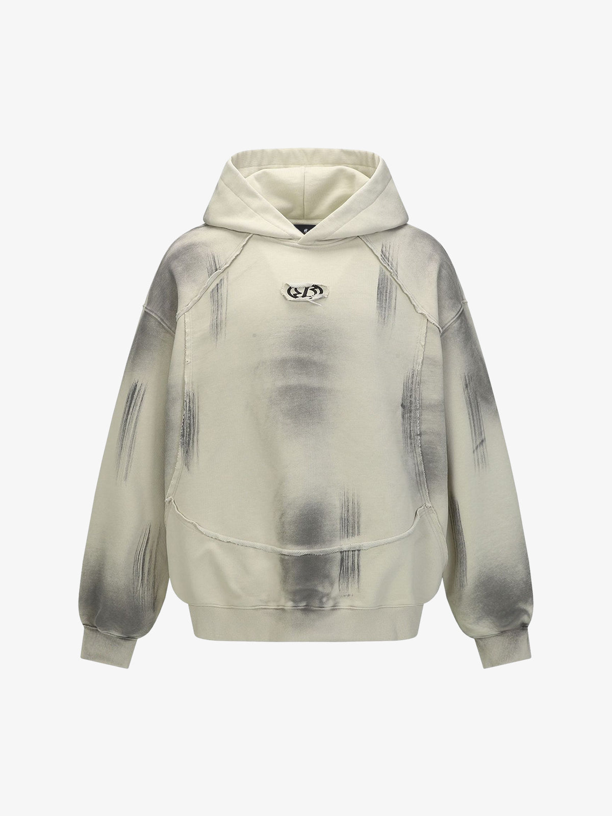 Trendy Tie-Dye Hoodie with Unique Distressed Design for Casual Wear