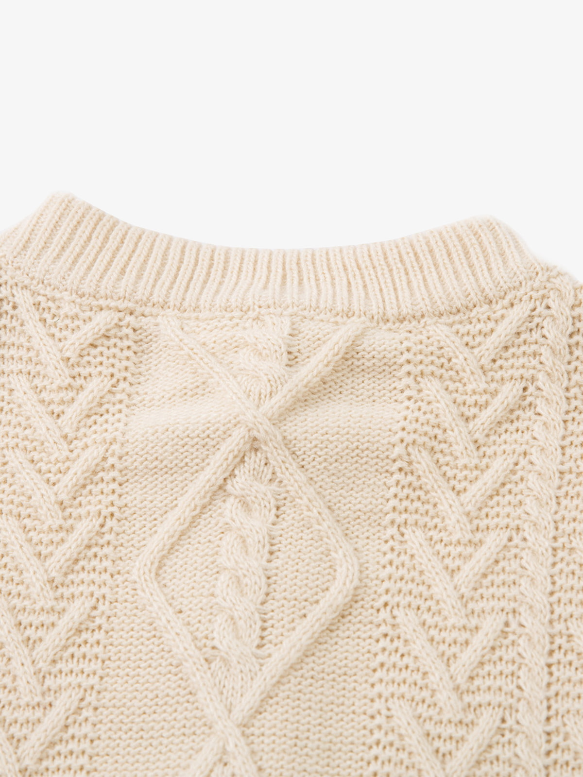 Elegant Cable Knit Sweater with Button Placket for Women