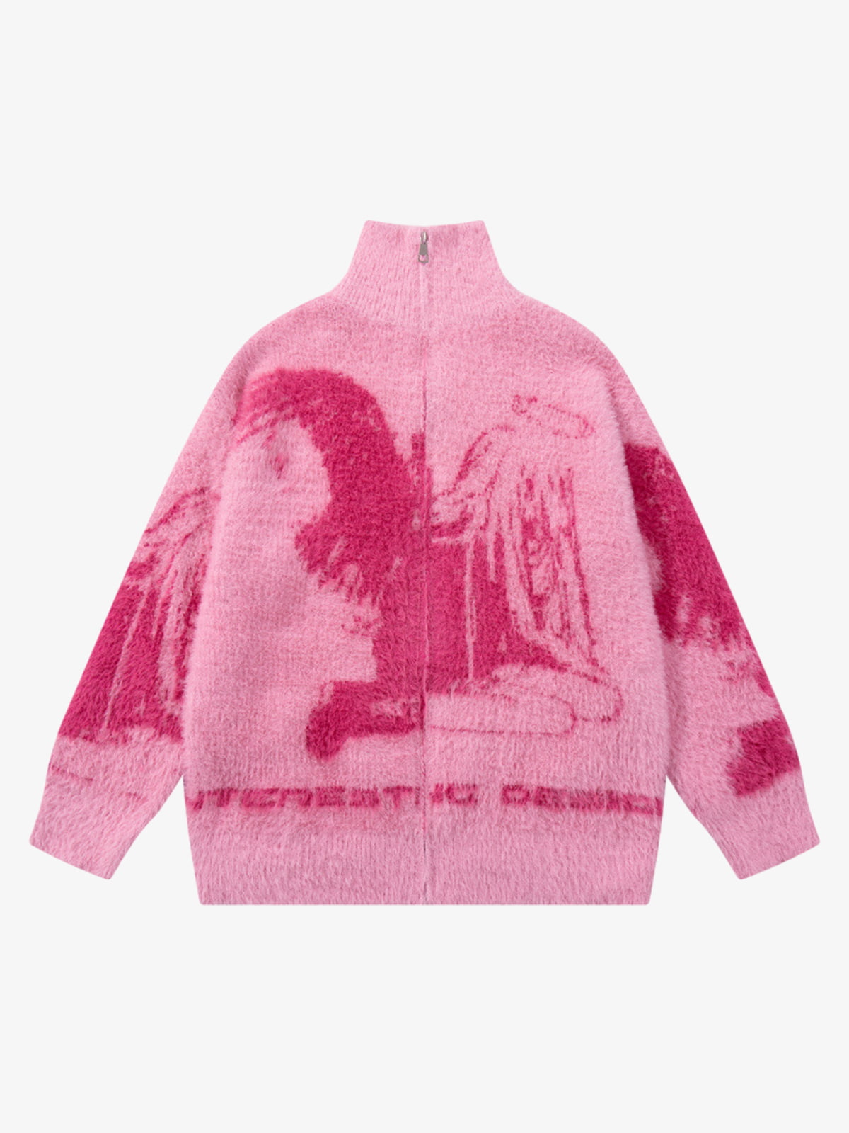 Cozy Pink Patterned Sweater for Women - Perfect for Casual and Festive Occasions