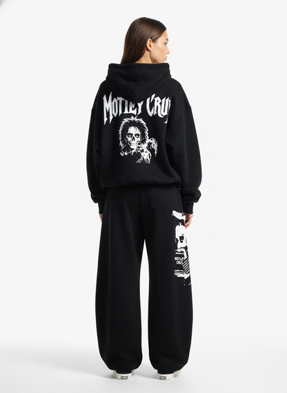 Dark Street Character Print Waist Strap Detail Barrel Pants